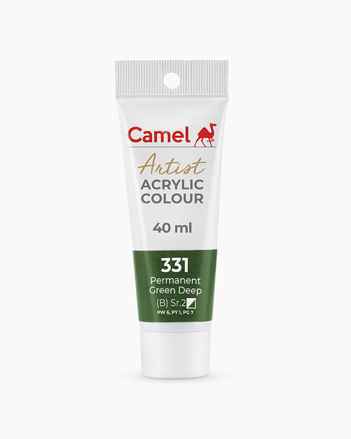 Camel Artist Acrylic Colours Permanent Green Deep